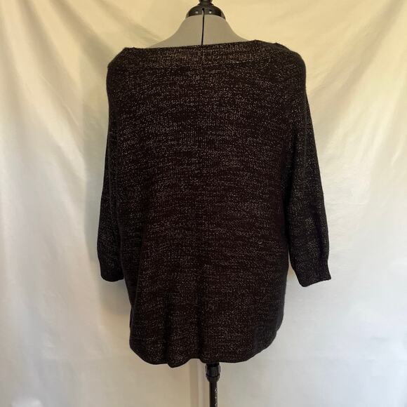 Lane Bryant Pullover Wideneck Sweater Sz 26/28  Whimsigoth Vampy Shimmer Holiday - Picture 7 of 11